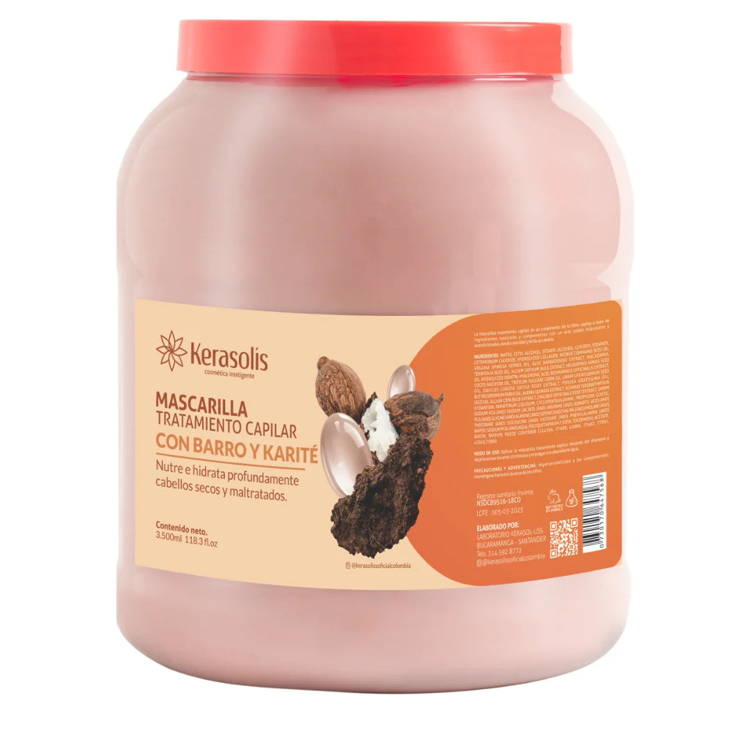 BOMBONERA-Mascarilla tratamiento con BARRO Y KARITE - 3500ML.