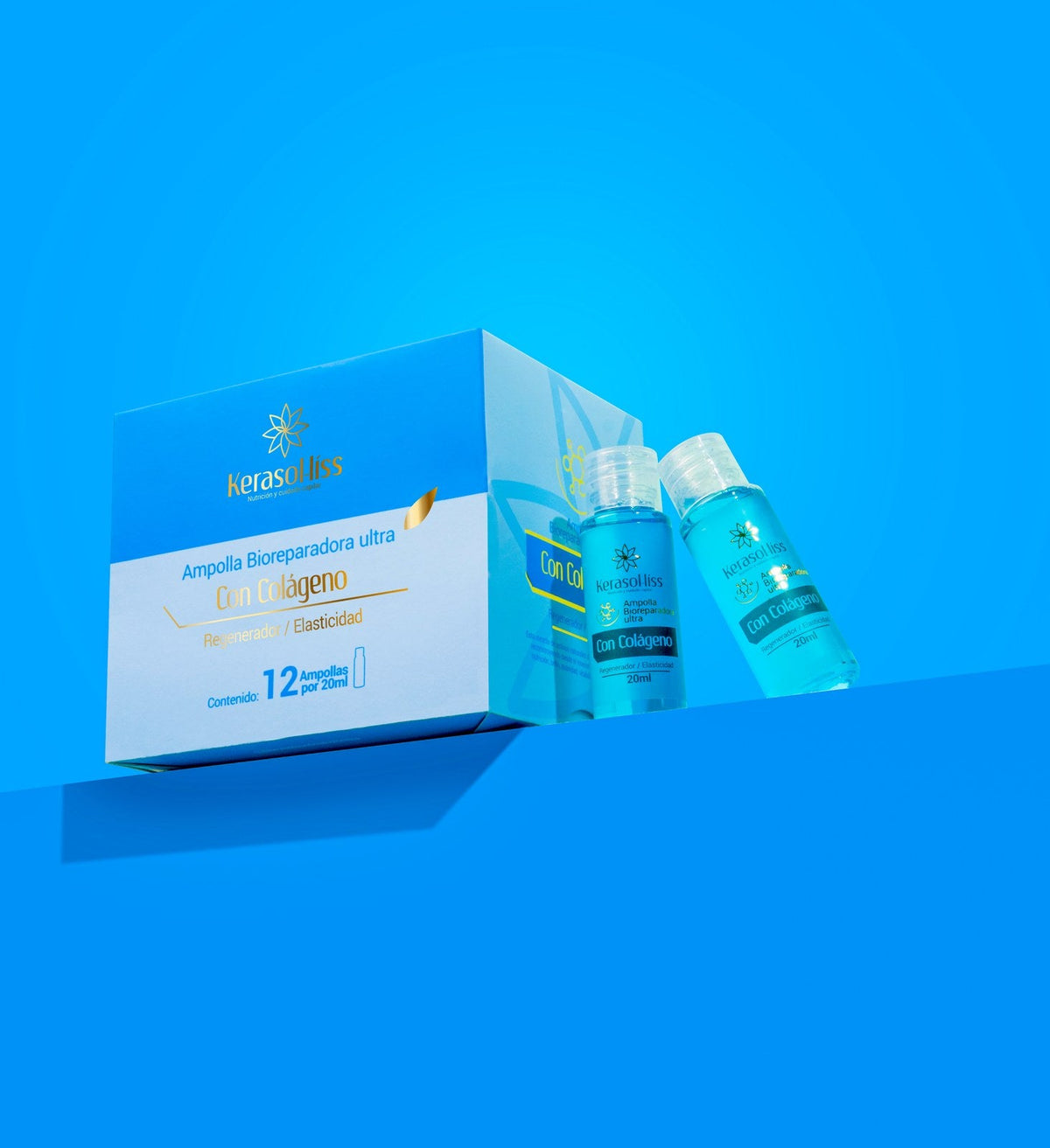 Ampolla Bioreparadora Ultra con Colágeno, caja de 12 unidades de 20 mL