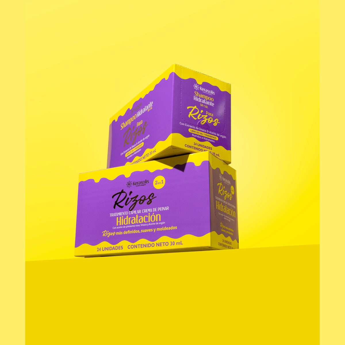 Caja de sachets de Shampoo Hidratación Kerasolís