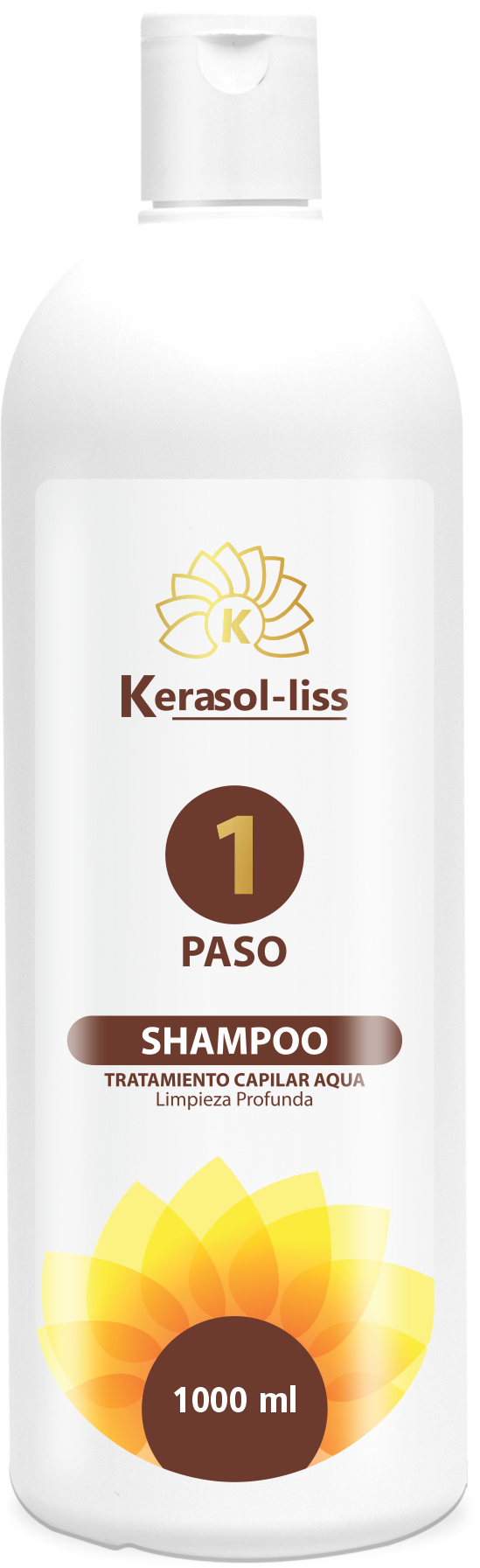 Shampoo Tratamiento Capilar Paso 1 Kerasol-liss, limpieza profunda, 1000 mL