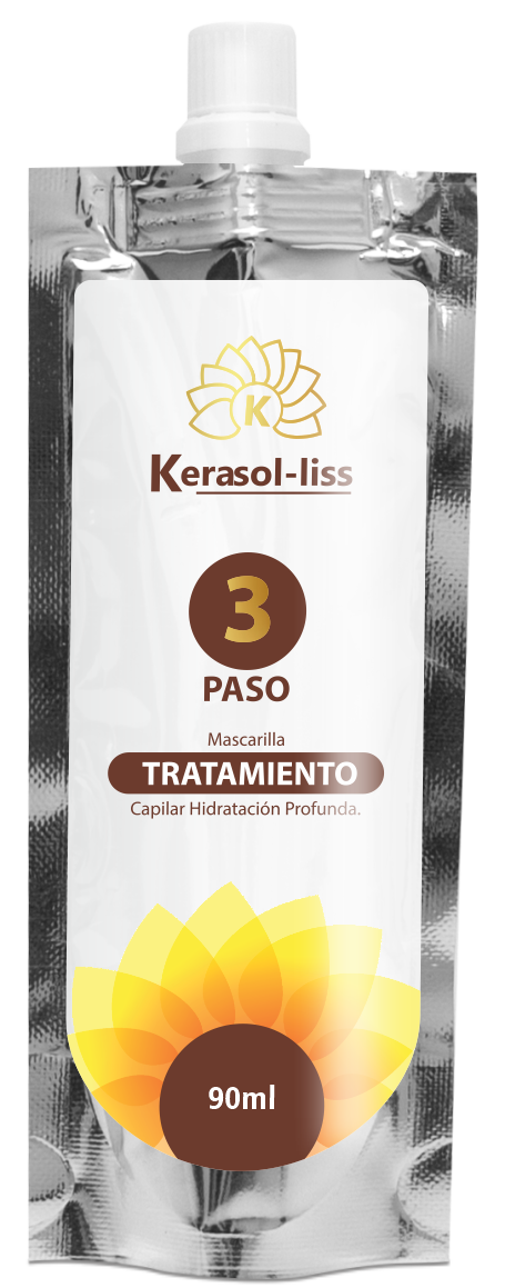 Mascarilla Tratamiento Capilar Paso 3 Kerasol-liss, hidratación profunda, doypack de 90 mL