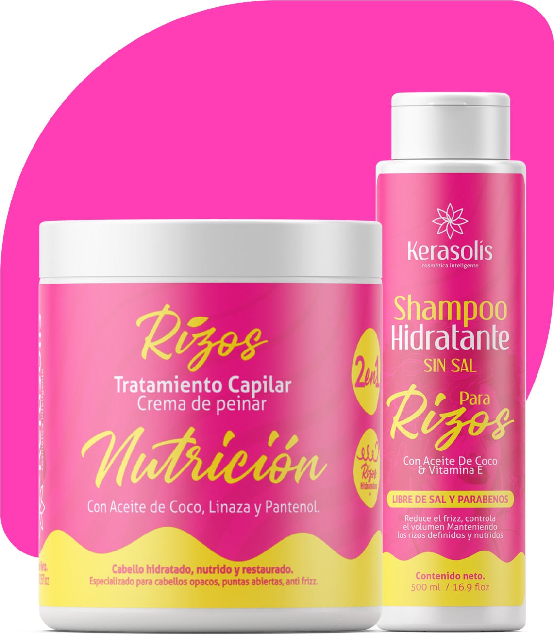 Dúo Nutrición: crema para peinar de 800 mL y shampoo de 500 mL