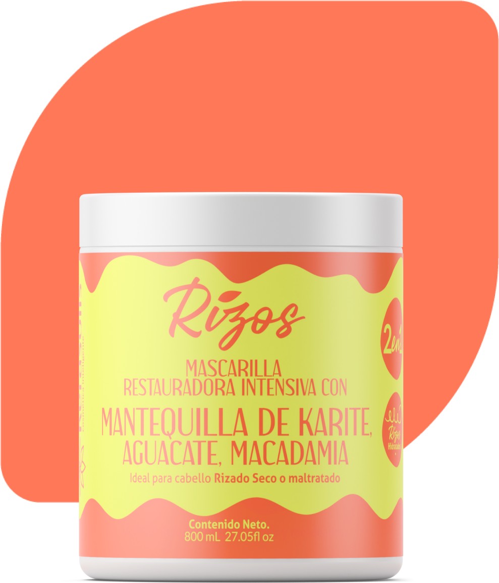 Rizos Mascarilla Restauradora Intensiva con Mantequilla de Karité de 800 mL