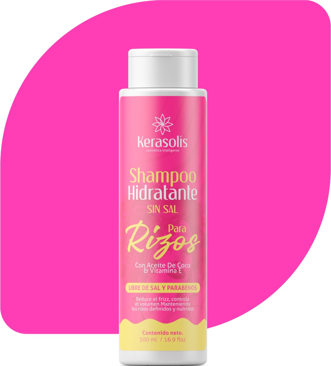 Shampoo Nutrición hidratante sin sal de 500 mL