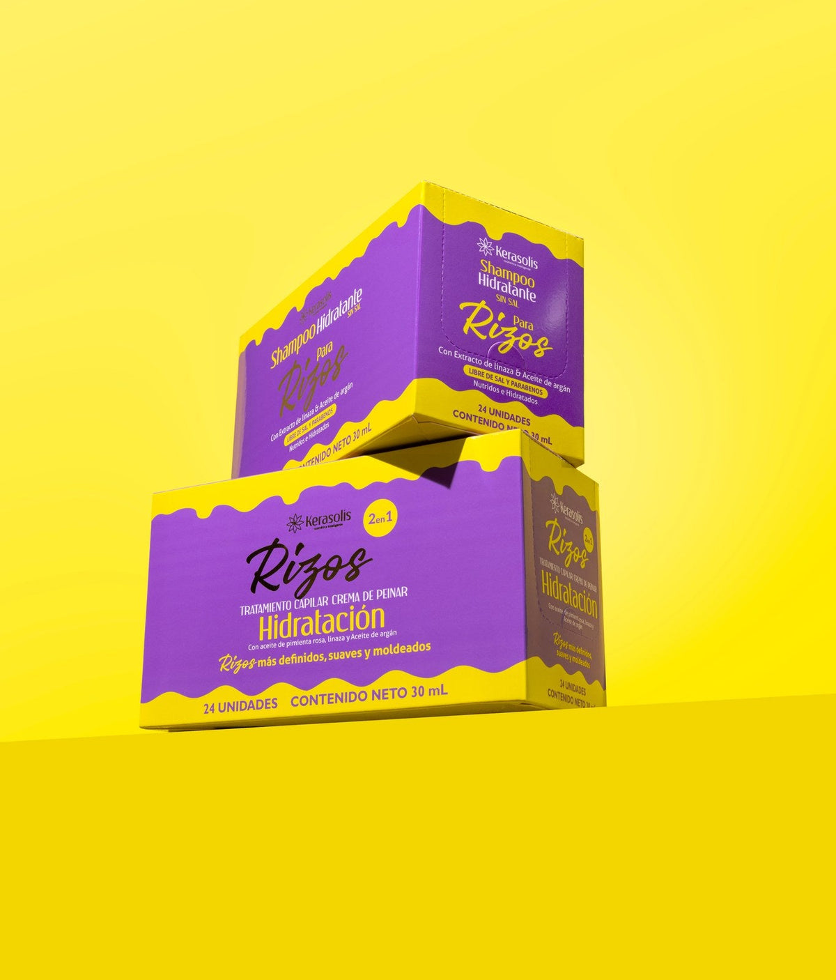 Sachets Rizos Hidratación, caja de 24 unidades de 30 mL