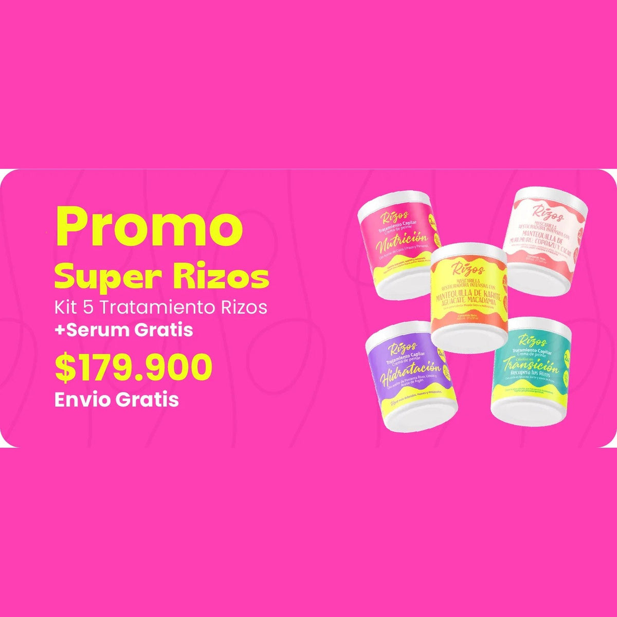 Promo Super Rizos: kit de cinco tratamientos con serum de regalo